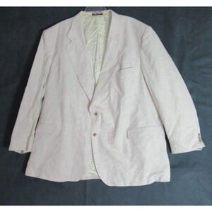 Alexander Lloyd Sport Coat Blazer Mens 54L Oatmeal Two Button Woven Jacket Retro
